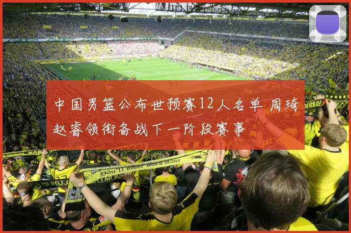 中国男篮公布世预赛12人名单 周琦赵睿领衔备战下一阶段赛事